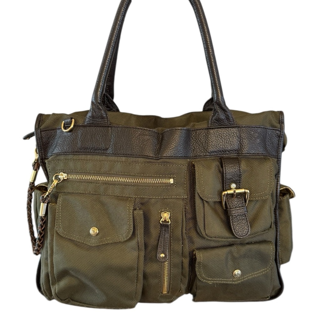 JPK Paris 75 Green and Black Messenger Bag